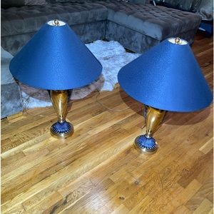 beautiful and elegant vintage cooper lamps